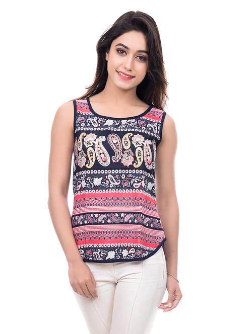 round neck sleeveless top - 14666629 - Very Small Image - 1