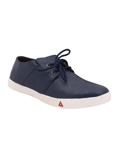 blue leatherette lace up sneaker - 14666963 - Very Small Image - 1