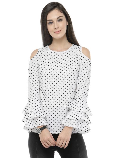white polka dotted top - 14668824 - Very Small Image - 1