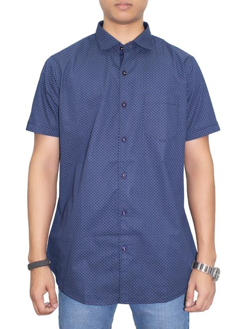 blue cotton casual shirt - 14669163 - Very Small Image - 1
