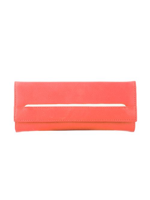 orange leatherette clutch - 14669499 - Very Small Image - 1