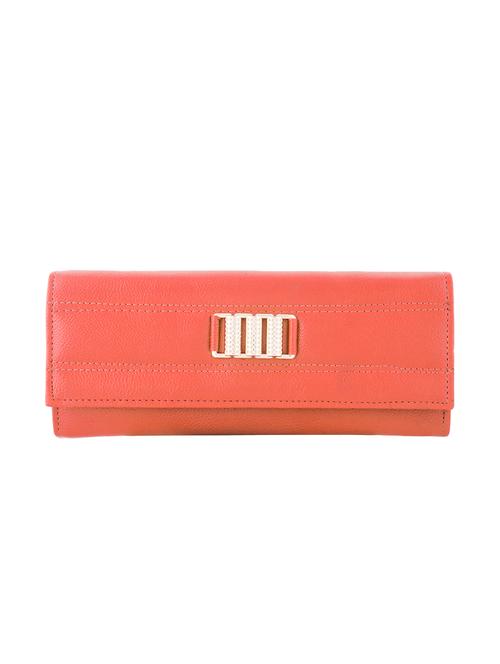 orange leatherette clutch - 14669501 - Very Small Image - 1