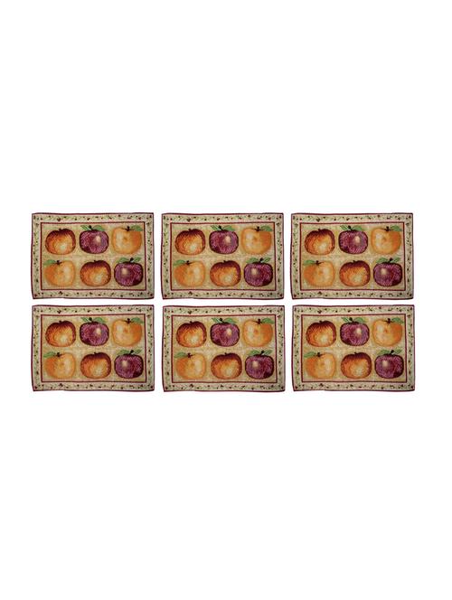 table mats (set of 6)on jacquard cotton fabric - 14670392 - Very Small Image - 1