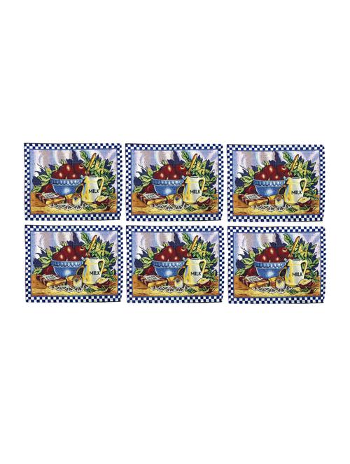 table mats (set of 6)on jacquard cotton fabric - 14670394 - Very Small Image - 1