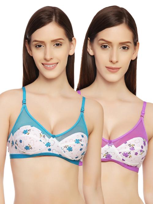 set of 2 floral patch bra - 14670768 - Very Small Image - 1