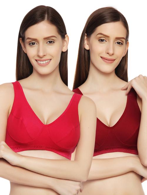 set of 2 full coverage solid bra - 14671014 - Very Small Image - 1