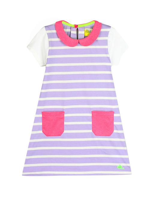 purple polyester frock - 14671052 - Very Small Image - 1
