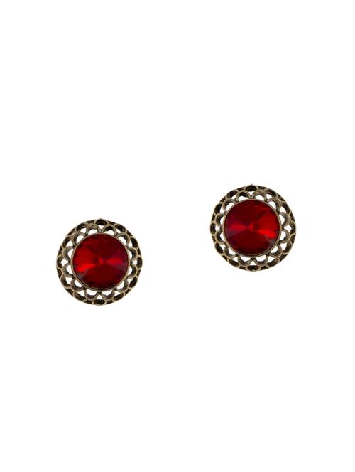 red metal studs earrings - 14671889 - Very Small Image - 1