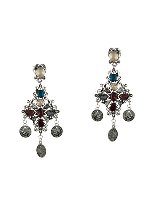 black metal chandellier earrings - 14671917 - Very Small Image - 1