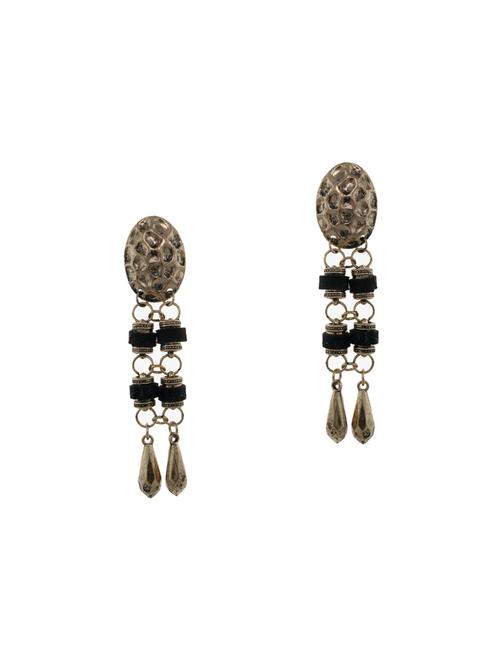 black metal drop earrings - 14671920 - Very Small Image - 1