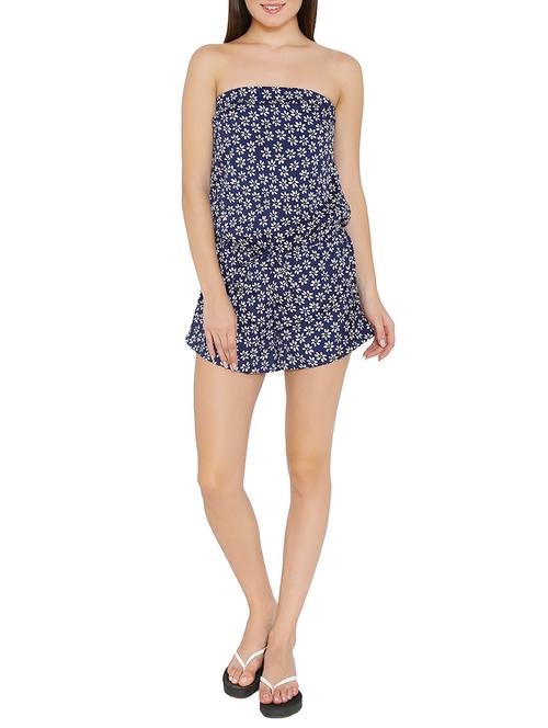 navy blue printed coverup - 14672150 - Very Small Image - 1