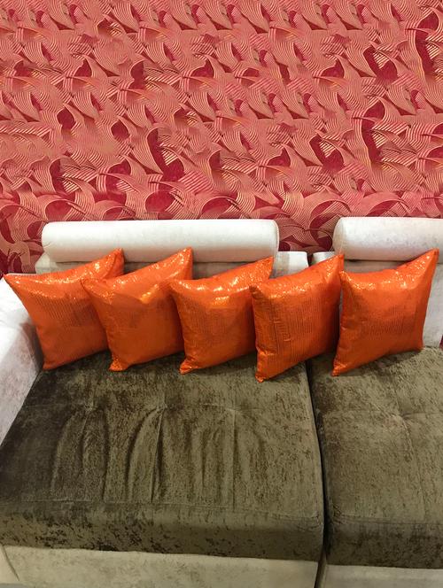cushion cover star sequencing orange set of 5 - 14672224 - Very Small Image - 1