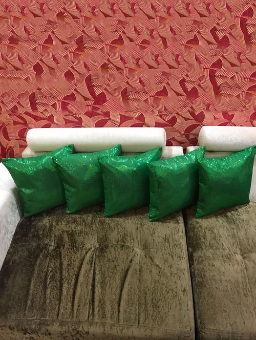 cushion cover star sequencing green set of 5 - 14672227 - Very Small Image - 1