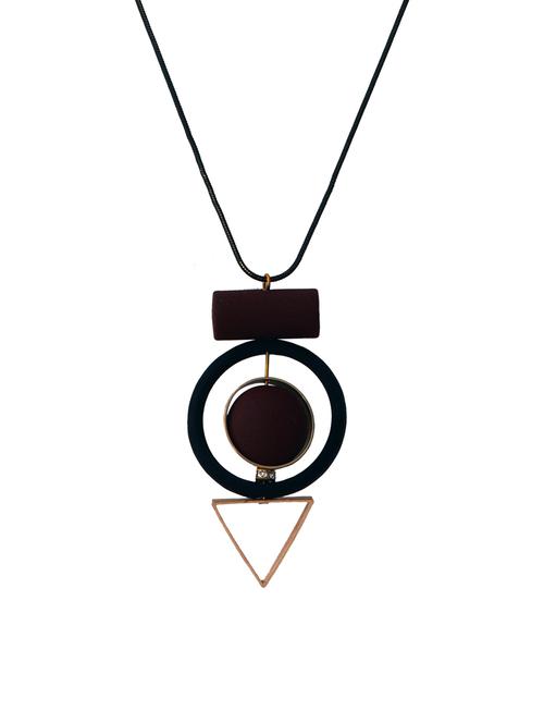 black metal long necklace - 14672249 - Very Small Image - 1