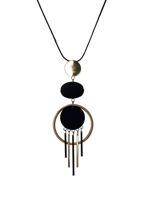 black metal long necklace - 14672250 - Very Small Image - 1