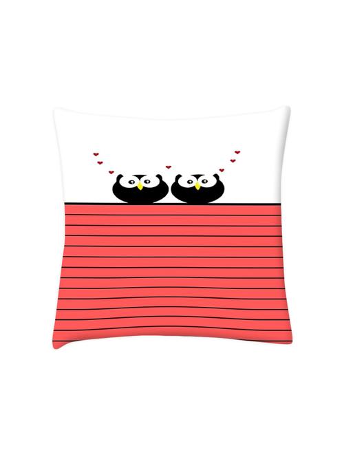 love owl birds digitally printed cushion cover 16 x 16 inch - 14673428 - Very Small Image - 1