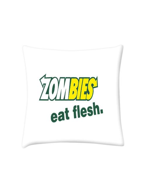 zombies eat flesh digitally printed cushion cover 16 x 16 inch - 14673511 - Very Small Image - 1