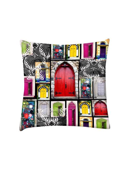 doors close to open digitally printed cushion cover 16 x 16 inch - 14673616 - Very Small Image - 1