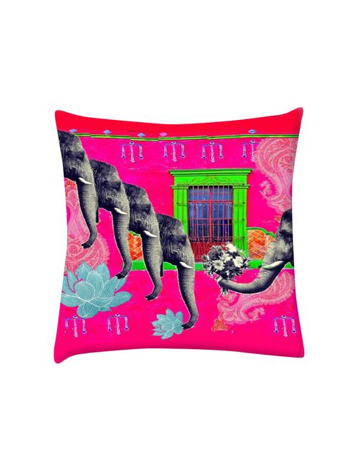 elephant lover digitally printed cushion cover 16 x 16 inch - 14673617 - Very Small Image - 1