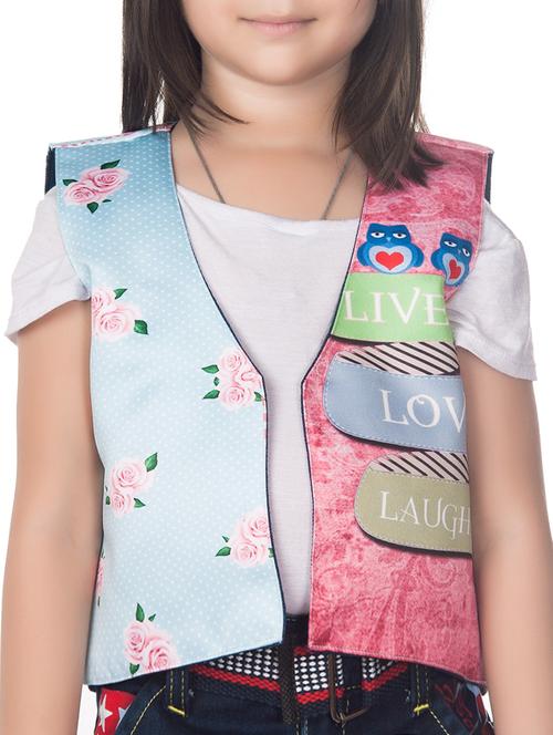 multi colored cotton blend waistcoat - 14674704 - Very Small Image - 1