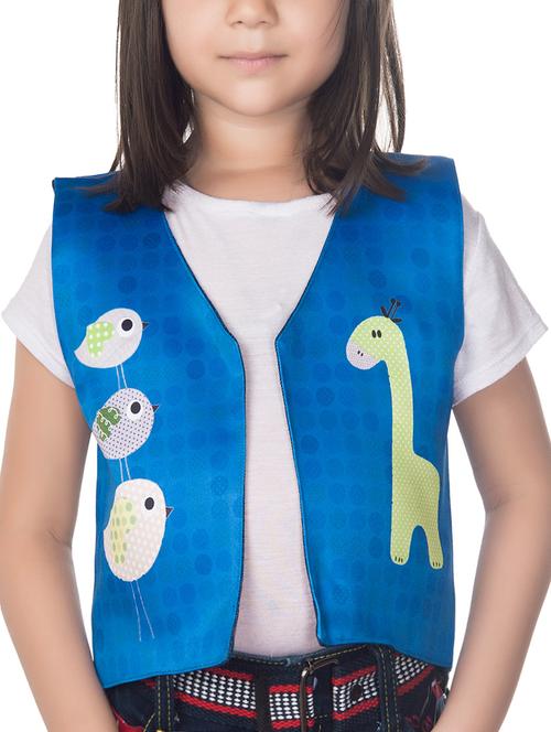 blue cotton blend waistcoat - 14674709 - Very Small Image - 1