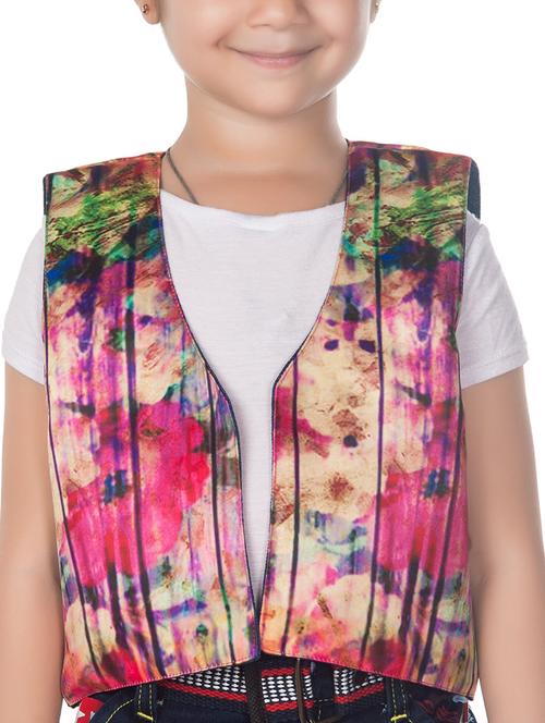 multi colored cotton blend waistcoat - 14674712 - Very Small Image - 1