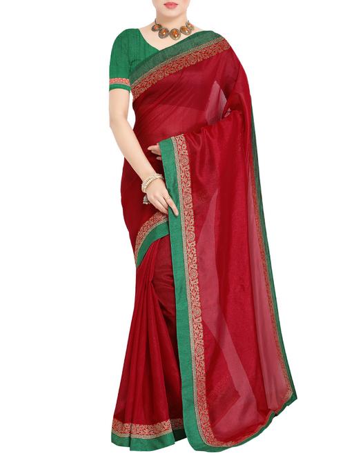 red art silk bhagalpuri saree with blouse - 14674883 - Very Small Image - 1