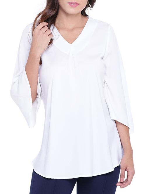 white crepe top - 14675747 - Very Small Image - 1