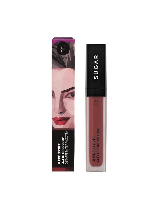 sugar suede secret matte lipcolour - 06 taffeta terracotta (terracotta brown) - 14676251 - Very Small Image - 1