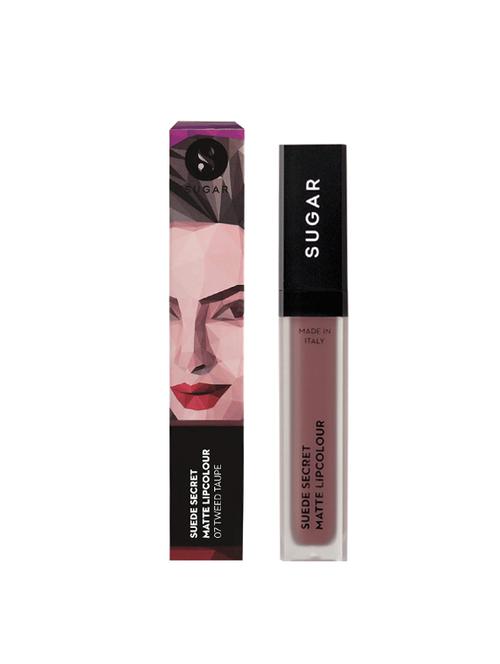 sugar suede secret matte lipcolour - 07 tweed taupe (taupe rose) - 14676252 - Very Small Image - 1