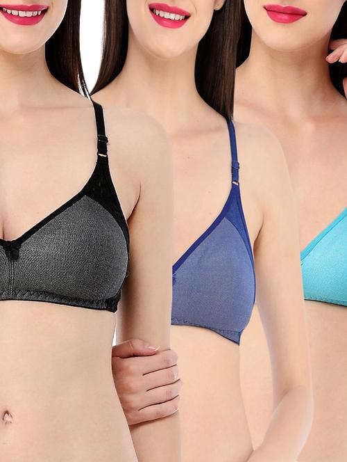 set of 3 multi colored bras - 14676575 - Very Small Image - 1