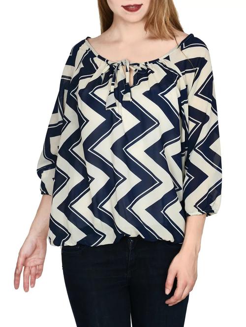 navy blue plus top - 14676895 - Very Small Image - 1