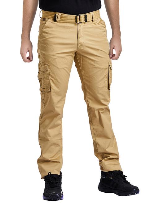 beige cotton cargos casual trousers - 14677500 - Very Small Image - 1