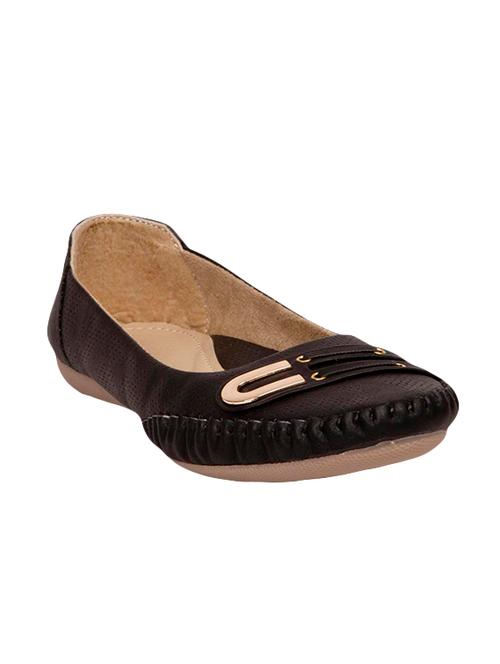 black leather slip on ballerina - 14677578 - Very Small Image - 1