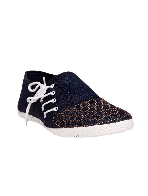 blue denim laceup casual shoes - 14677597 - Very Small Image - 1