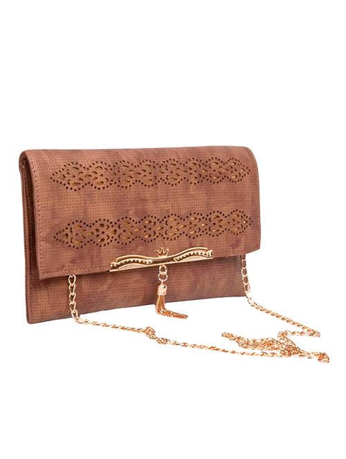 brown leather regular sling bag - 14677670 - Very Small Image - 1