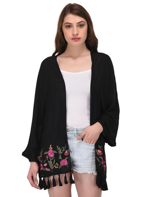 black embroidered shrug - 14677877 - Very Small Image - 1