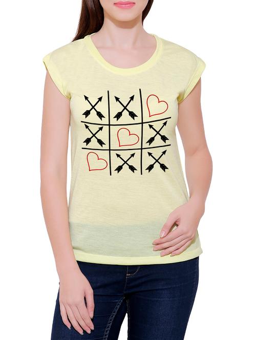 yellow cotton regular tshirt - 14678905 - Very Small Image - 1