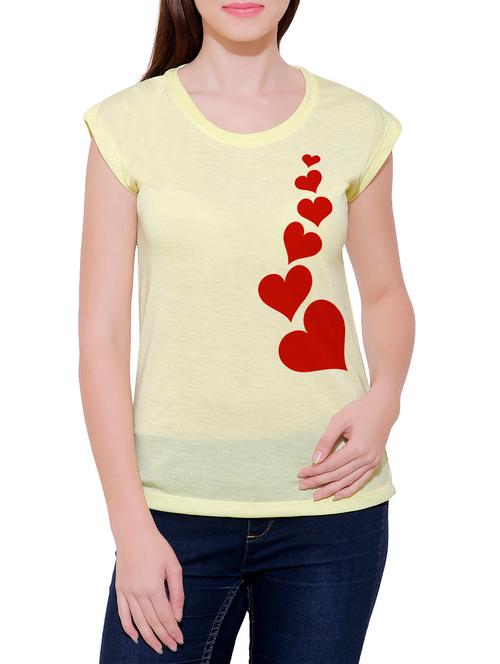 yellow cotton regular tshirt - 14678913 - Very Small Image - 1