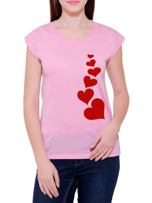 pink cotton regular tshirt - 14678914 - Very Small Image - 1