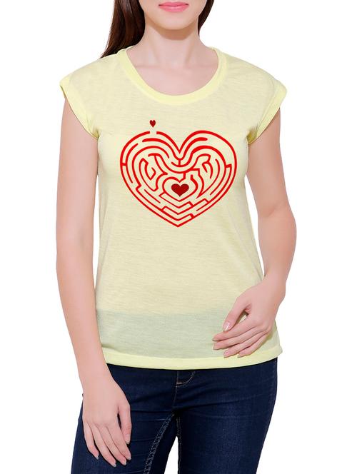 yellow printed tee - 14678917 - Very Small Image - 1
