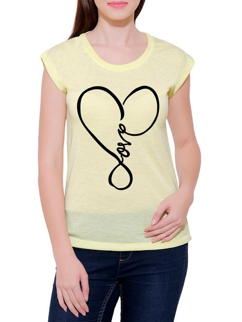 yellow printed tee - 14678929 - Very Small Image - 1