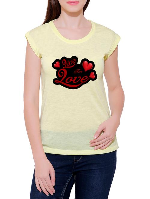 yellow printed tee - 14678933 - Very Small Image - 1