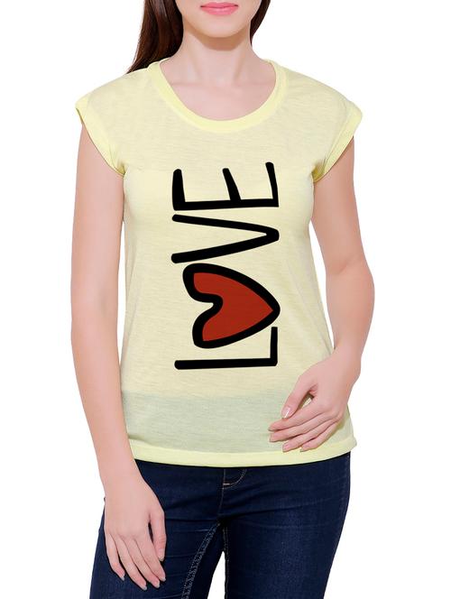 yellow printed tee - 14678937 - Very Small Image - 1