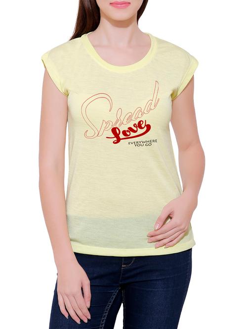 yellow printed tee - 14678945 - Very Small Image - 1