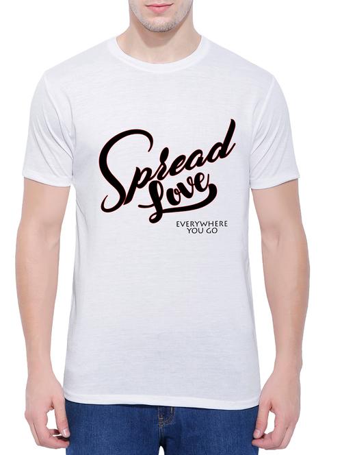 white cotton chest print tshirt - 14679520 - Very Small Image - 1