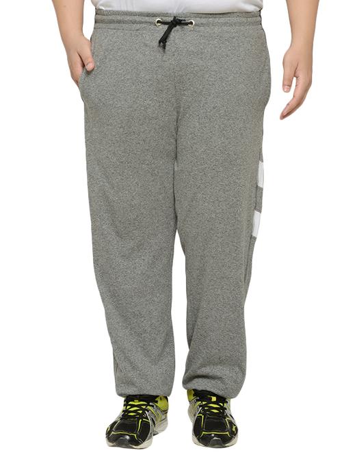 grey cotton full length track pant - 14680000 - Very Small Image - 1