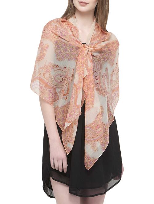 printed chiffon stole - 14680032 - Very Small Image - 1