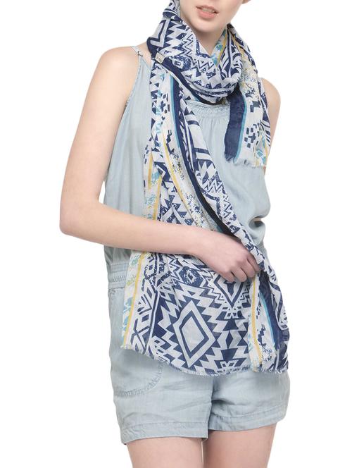 printed cotton stole - 14680034 - Very Small Image - 1
