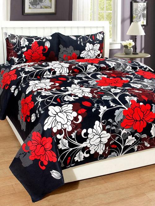 floral double bedsheet with 2 pillow covers - 14680099 - Very Small Image - 1